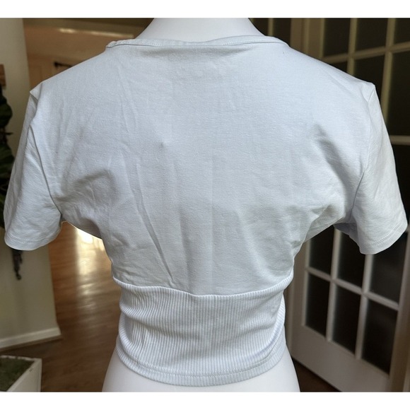 Puma Women's Classic Structured Crop Basic T-shirt Blue Size M - Picture 10 of 11